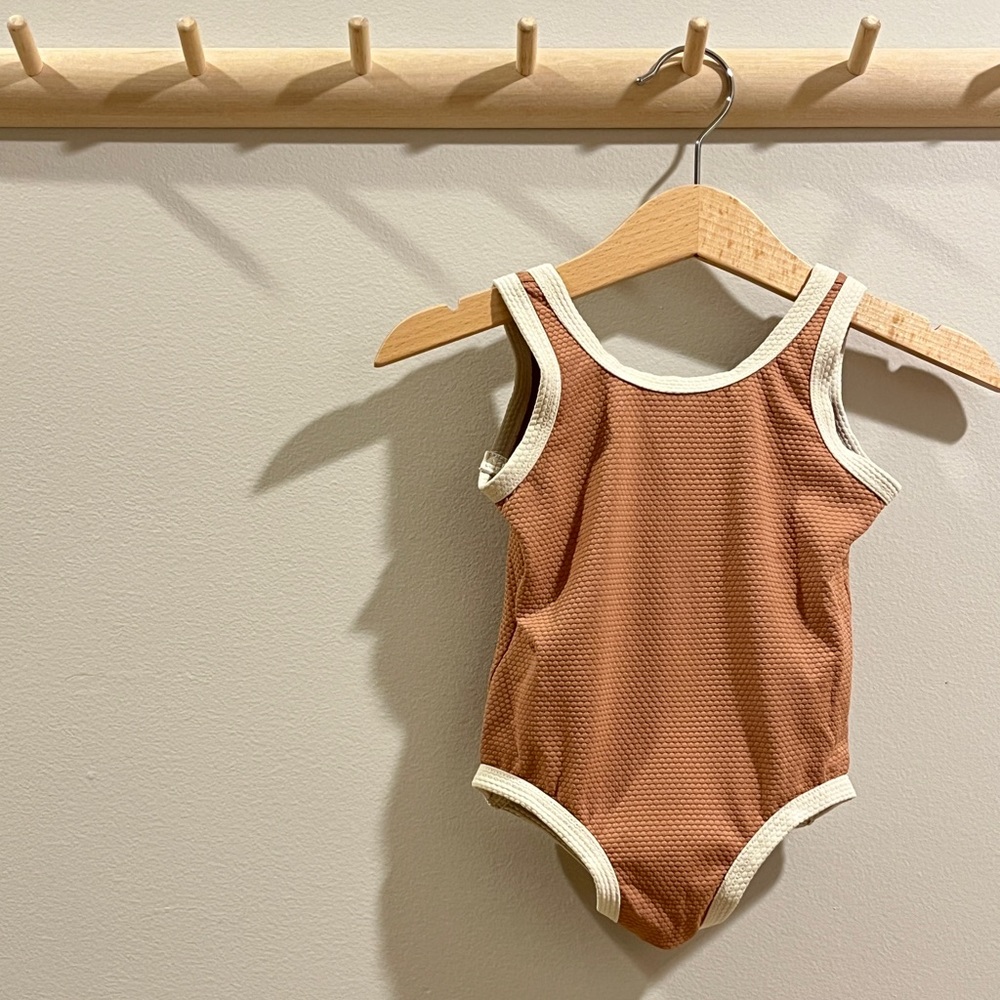 H&M | Retro Pink/Mauve Girls Swimsuit | 9 Mo